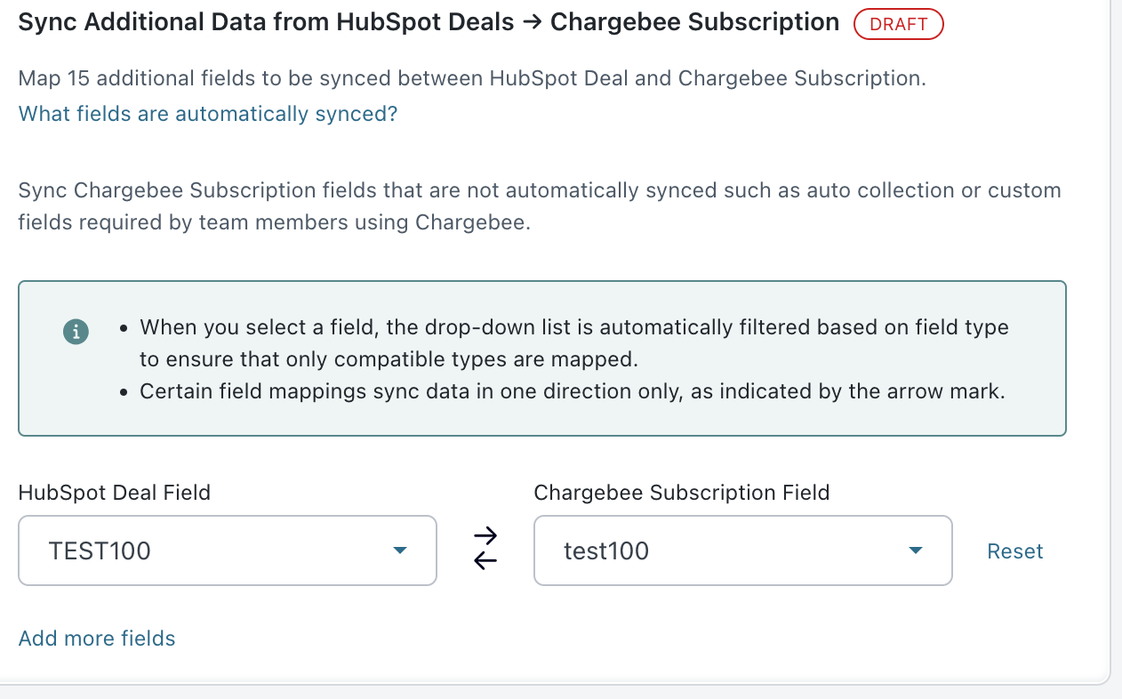 Custom field mappings for the subscription object in Quote-to-Cash