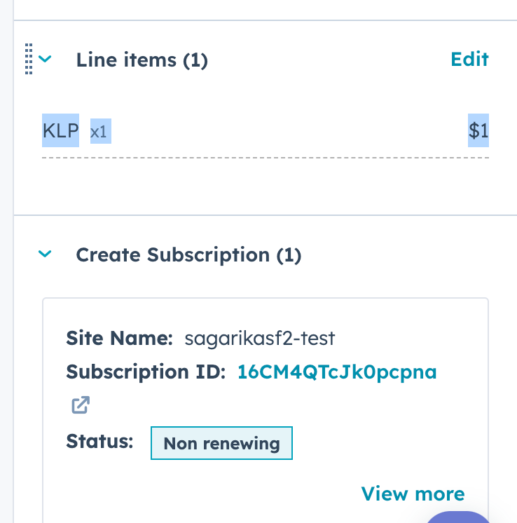 Item prices synced as products in HubSpot