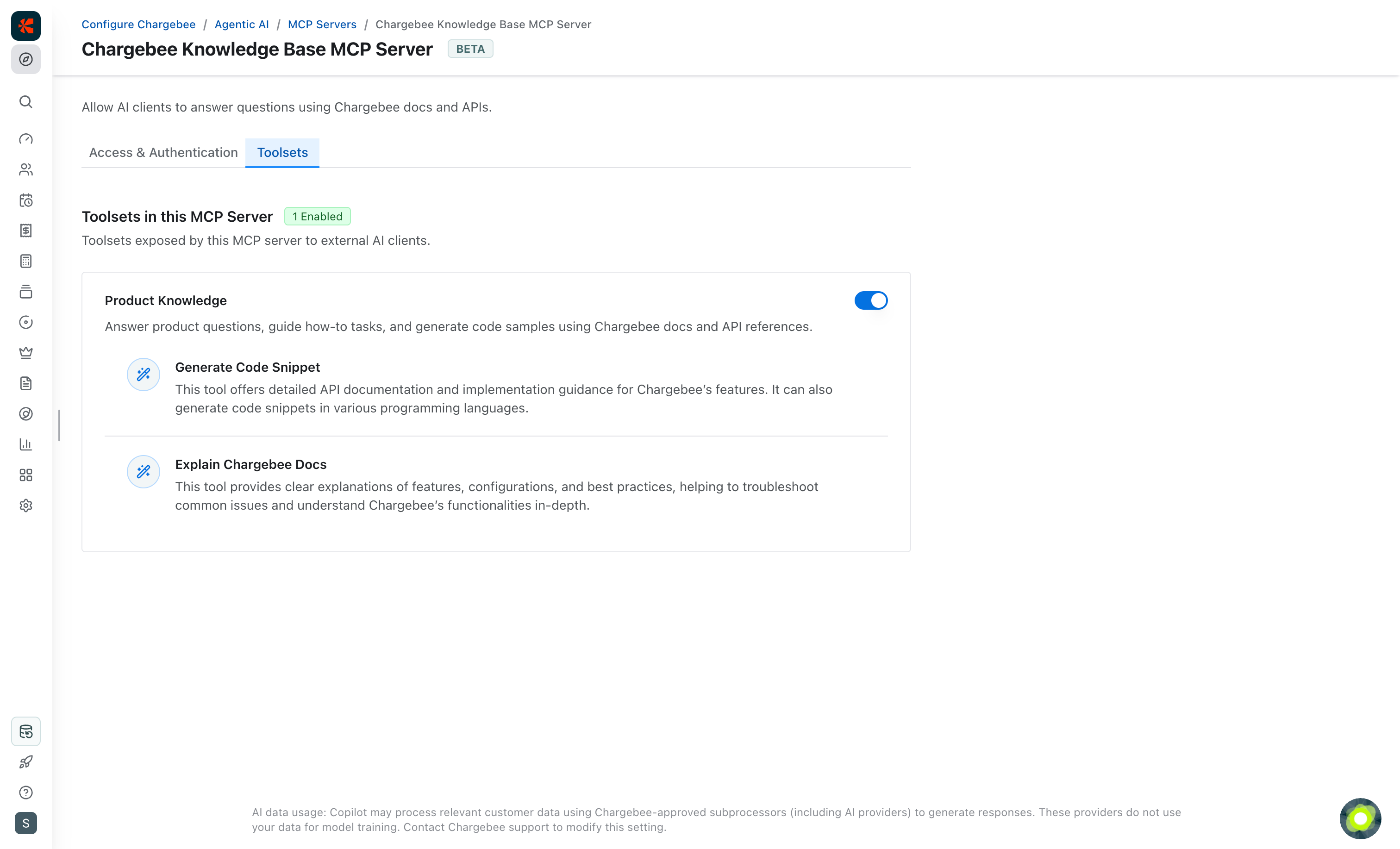 Knowledge Base MCP server toolsets