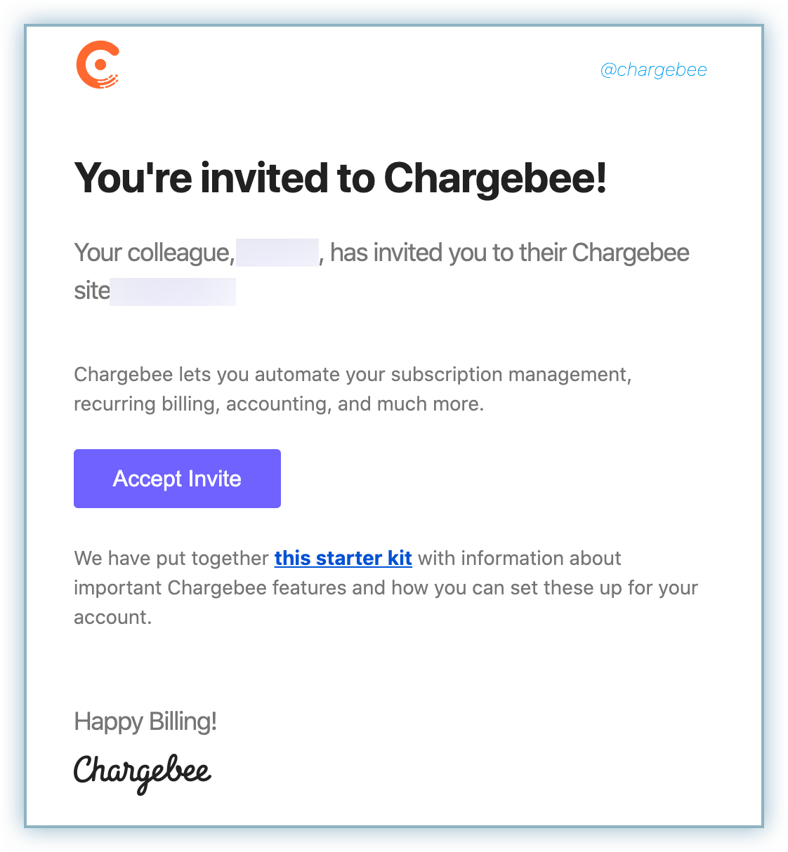 Accept Invite email