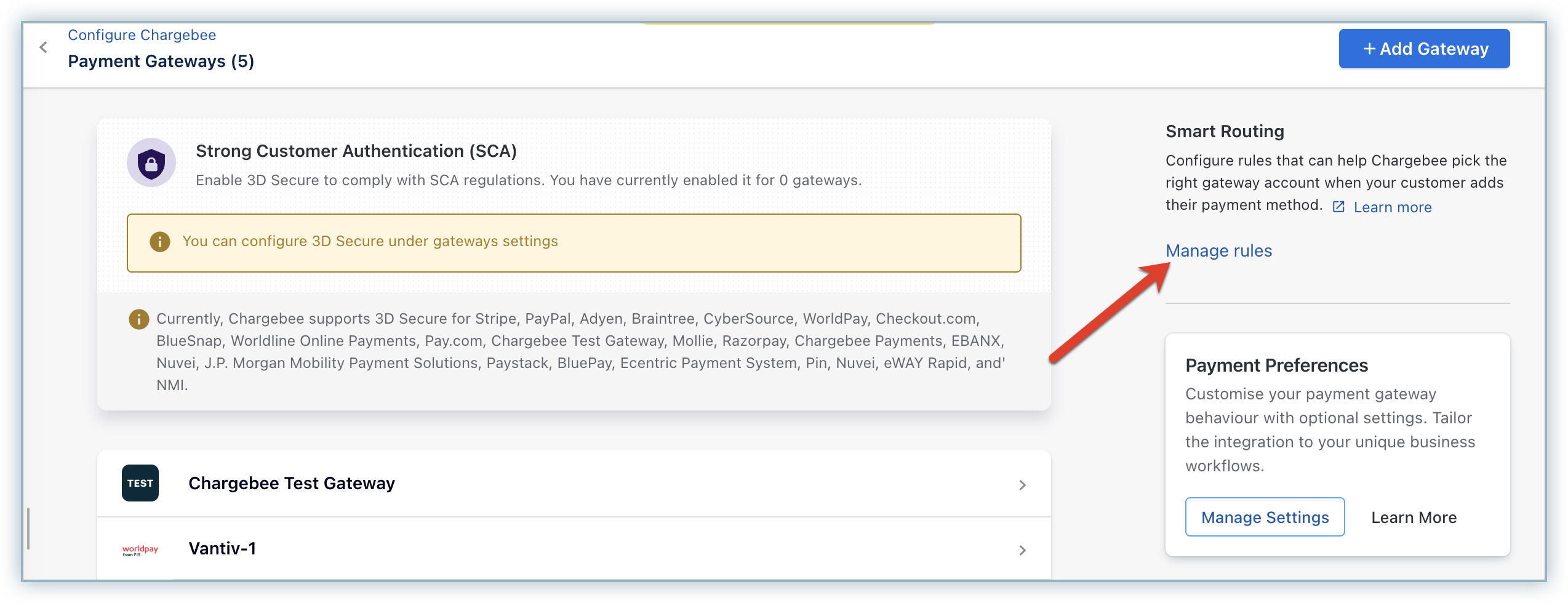 Manage Rules under Smart Routing
